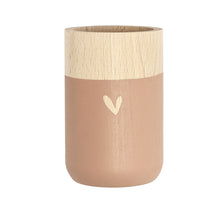 Laden Sie das Bild in den Galerie-Viewer, Kleine Holzvase - Herz