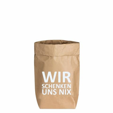 Paperbag WIR SCHENKEN UNS NIX, natur