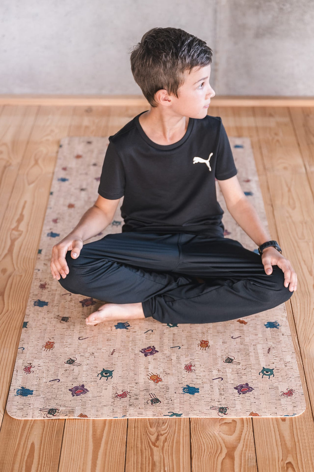 Kork Kinder Yogamatte verrückte Monster