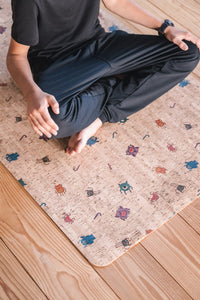 Kork Kinder Yogamatte verrückte Monster