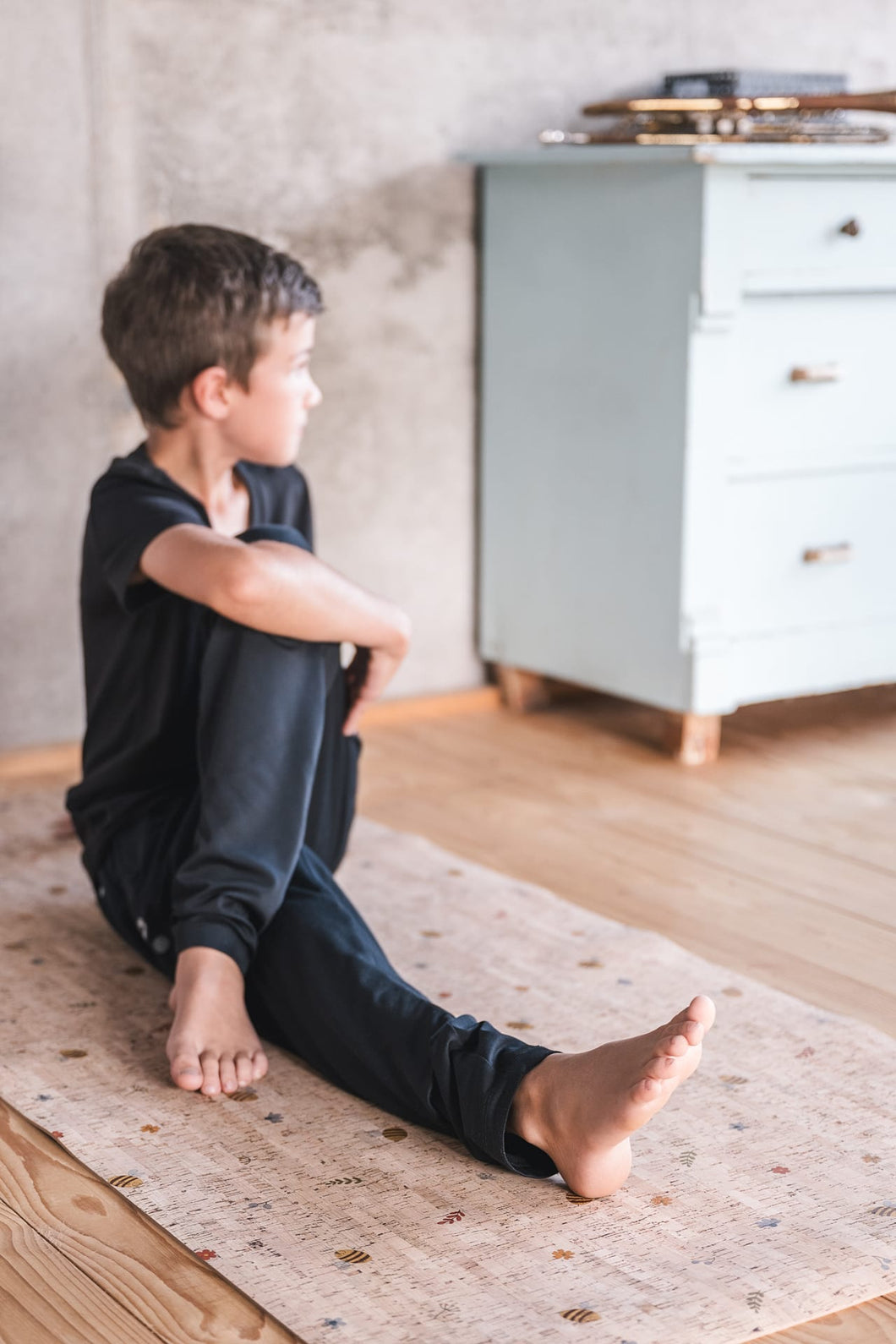 Kork Kinder Yogamatte eifrige Bienen