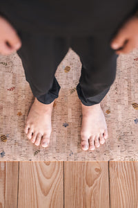 Kork Kinder Yogamatte eifrige Bienen