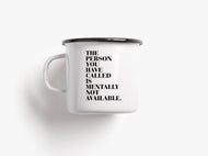 Tasse aus Emaille / Available