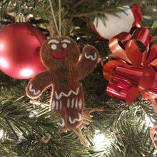 Laden Sie das Bild in den Galerie-Viewer, Handgefertigte Filz-anhänger Weihnachtsdekoration Lebkuchenmann