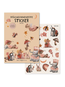 Spülmaschinenfeste Sticker "Feenwald"