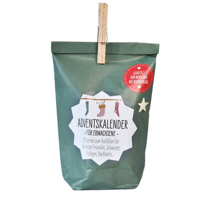 Adventskalender Wundertüte mit Karten zum Beschriften