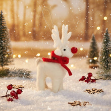 Laden Sie das Bild in den Galerie-Viewer, Rudolph Filzanhänger 2er-Set | Weihnachtsdeko