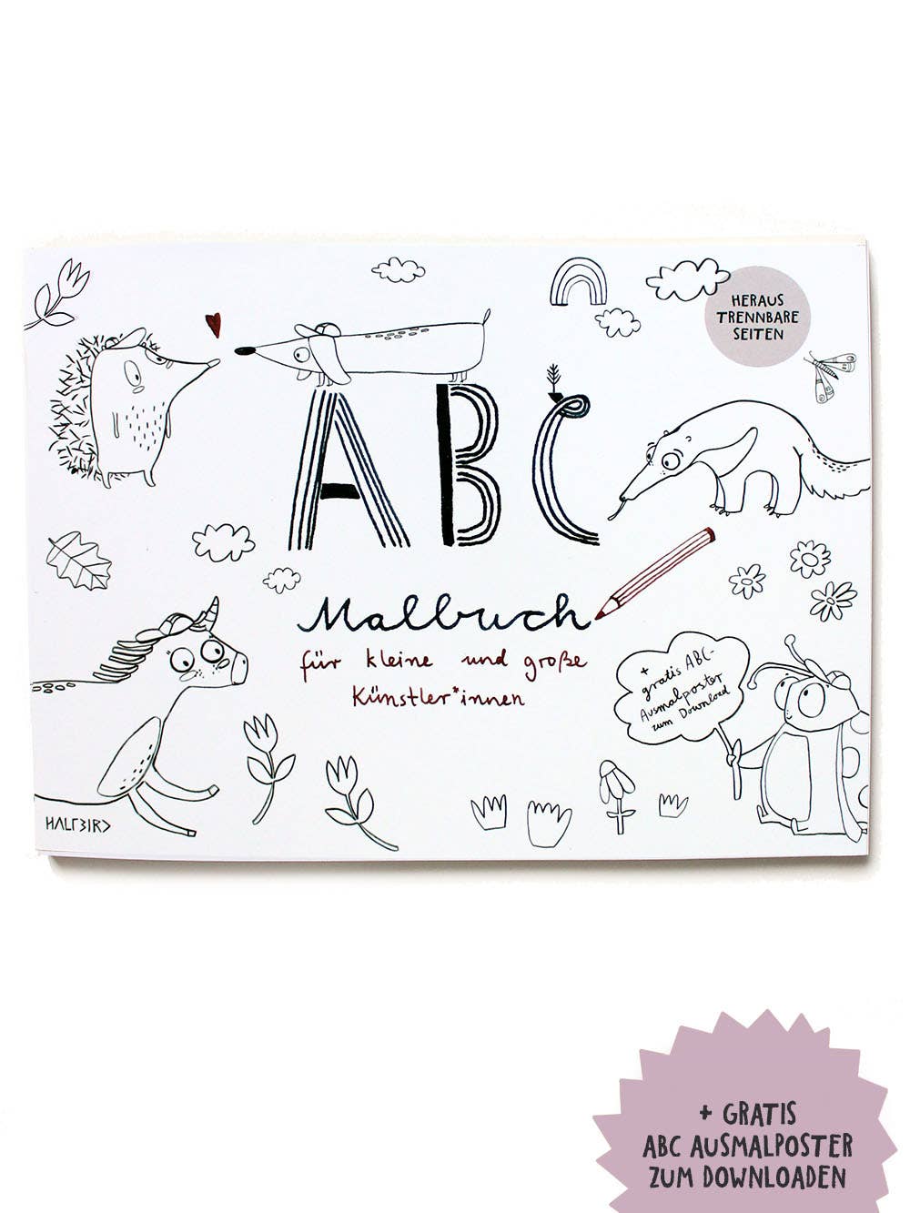 ABC Malbuch mit heraustrennbaren Seiten