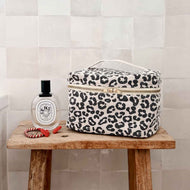 OONA Kosmetiketui Leo Graubeige – Kulturbeutel & Make-up Tasche aus Baumwolle