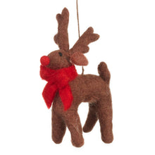 Laden Sie das Bild in den Galerie-Viewer, Rudolph Filzanhänger 2er-Set | Weihnachtsdeko