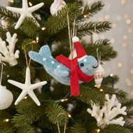 Buckelwal Filzanhänger Weihnachten | Felt so good