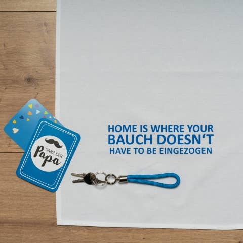 Geschirrtuch weiss, HOME IS WHERE YOUR BAUCH…