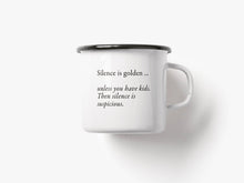 Laden Sie das Bild in den Galerie-Viewer, Tasse aus Emaille / Silence