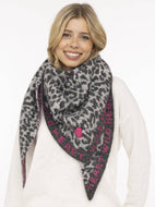 Zwillingsherz Dreieckstuch „WILD HEART“ Grau oder Beige