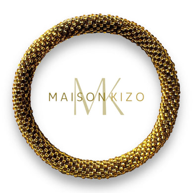 Glasperlen Armband - Golden Night