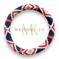 Glasperlen Armband - Red and blue
