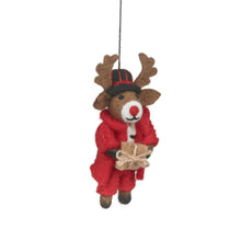Laden Sie das Bild in den Galerie-Viewer, Dasher Rentier Filzanhänger Weihnachten | Felt so good
