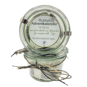 Rubbel Adventskalender "Wünsche" im Weckglas