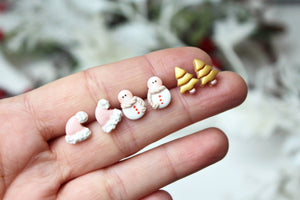 Xmas Ohrstecker, 3x Sets, Unikate