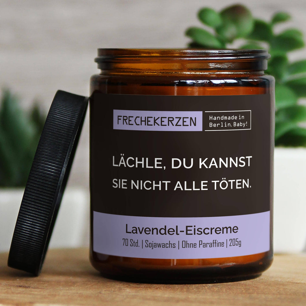 Lächle, du kannst sie…| Handmade Geschenk Duftkerze ä