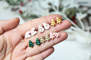 Xmas Ohrstecker, 3x Sets, Unikate