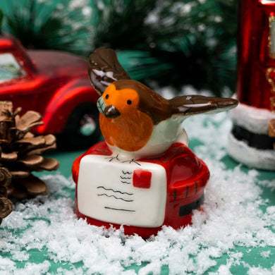 Winterrotkehlchen Briefkasten Aufsteller