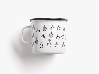 Tasse aus Emaille / F*&k You