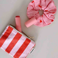 Geldbörse „Marie“ Streifen Tomato / Candy Pink