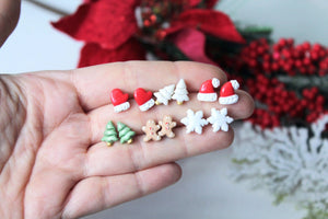 Weihnachtsohrringe, 3x Sets, Unikate