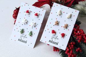 Weihnachtsohrringe, 3x Sets, Unikate