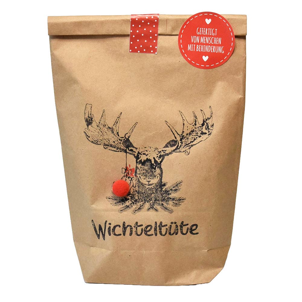 Wichteltüte Hirsch mit Mistletoe Wundertüte