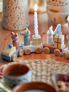 Bloomingville MINI Junaid Geburtstagszug – Geburtstagsdeko Kinder, FSC®100%, mehrfarbig