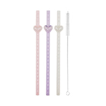 Laden Sie das Bild in den Galerie-Viewer, Strohhalme Bubble Heart - 3er Set - limited Edition