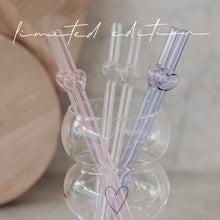 Laden Sie das Bild in den Galerie-Viewer, Strohhalme Bubble Heart - 3er Set - limited Edition