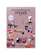 Laden Sie das Bild in den Galerie-Viewer, Spülmaschinenfeste Sticker &quot;Baustelle&quot;