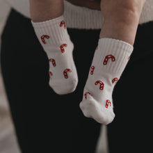 Laden Sie das Bild in den Galerie-Viewer, Babysocken XMAS Zuckerstangen