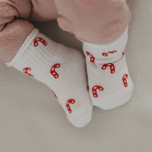 Laden Sie das Bild in den Galerie-Viewer, Babysocken XMAS Zuckerstangen