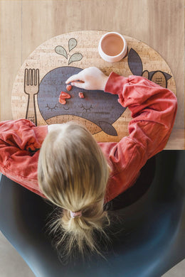 Kinder Tischset - Kork - Wal
