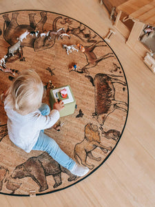 Kork Kinderteppich - Spielteppich - Kork - Arche Noah - rund