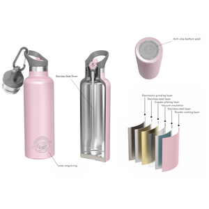 TEMPflask ™ 0.7 L - Edelstahlflasche 0.7 L - Pink
