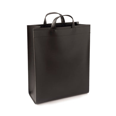 VAASA leather tote bag black