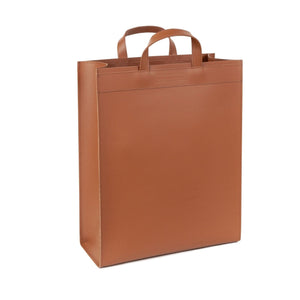 VAASA leather tote bag brown
