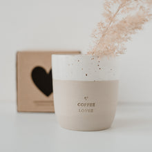 Laden Sie das Bild in den Galerie-Viewer, Steingut Becher - Tasse - Coffee Lover - handmade