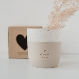 Steingut Becher - Tasse - Coffee Lover - handmade