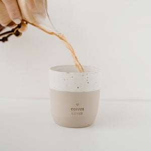 Steingut Becher - Tasse - Coffee Lover - handmade