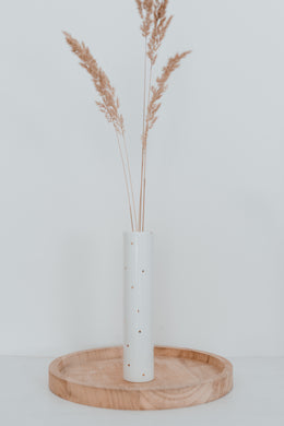 Vase aus Porzellan - Goldene Punkte - aus Echtgold