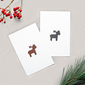 Weihnachtskarten mit Lederornamenten