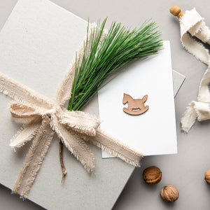 Weihnachtskarten mit Lederornamenten
