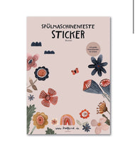 Laden Sie das Bild in den Galerie-Viewer, Spülmaschinenfeste Sticker &quot;Blumen&quot;