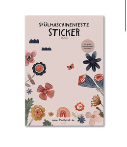 Spülmaschinenfeste Sticker "Blumen"